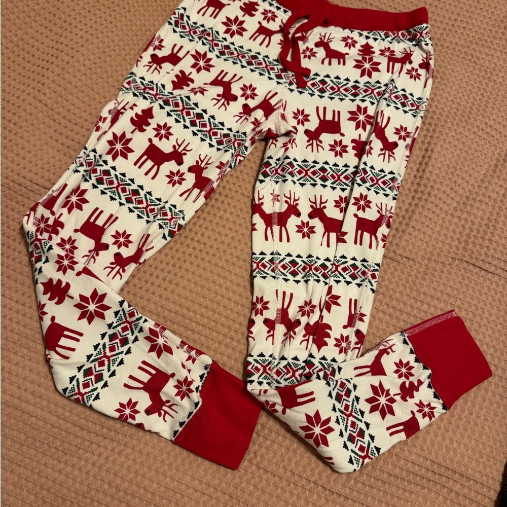 Holiday Hanna Andersson Red and Cream woman’s Pajama Bottoms